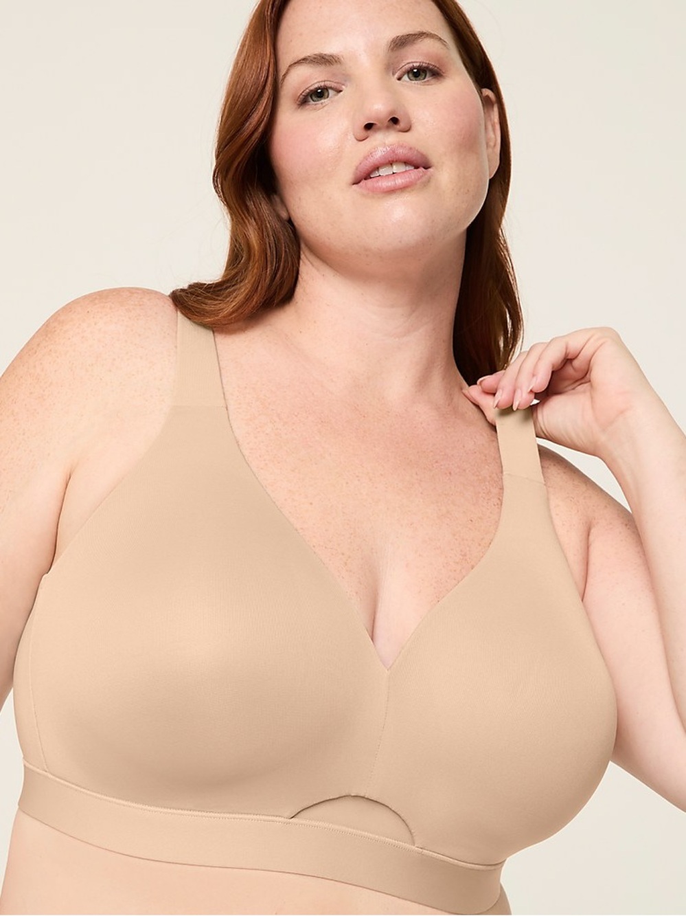 Lane Bryant Cacique Comfort Bliss Lightly Lined Full Coverage No Wire Nude 50DDD